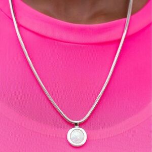 High-Strung Habit White Necklace